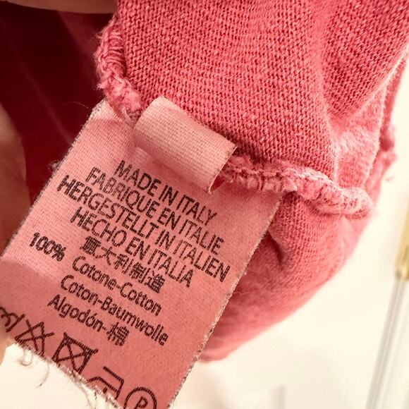 Sag Harbor Boat Graphic Long Sleeve Shirt Red Crewneck Italy John Galt One Size - Picture 4 of 7